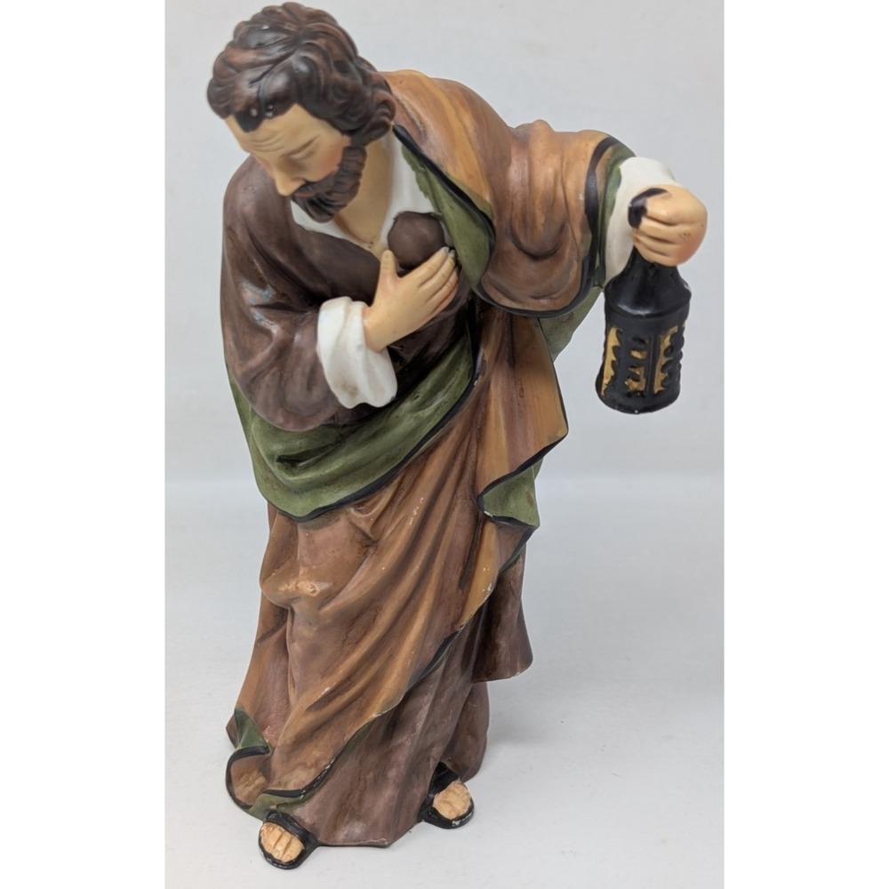O'Well Grandeur Noel Nativity Joseph Lantern Porcelain Replacement Christmas VTG